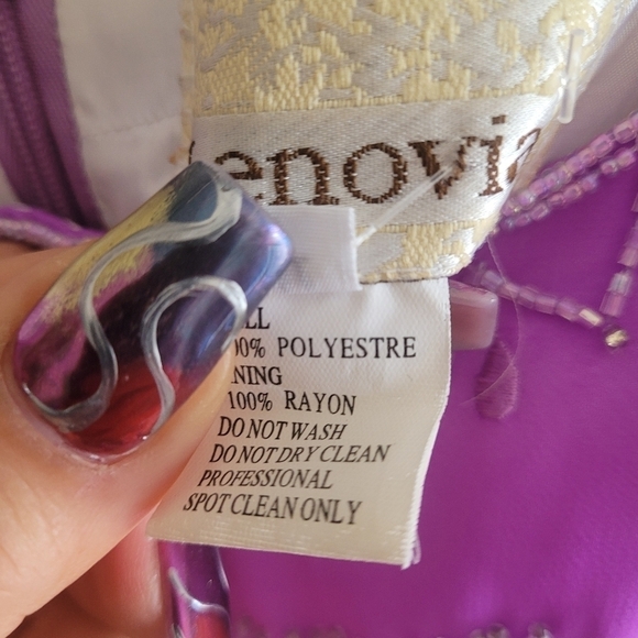 Lenovia Purple Ombre Beaded Gown size L - Picture 5 of 8
